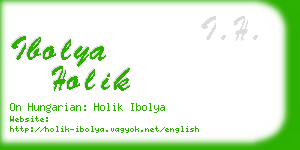 ibolya holik business card